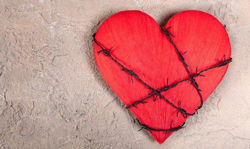 Red Heart with Barbed Wire