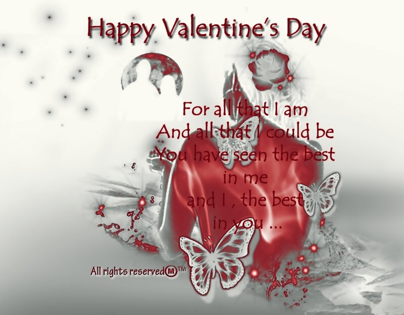 Red Heart with Butterflies — Romantic