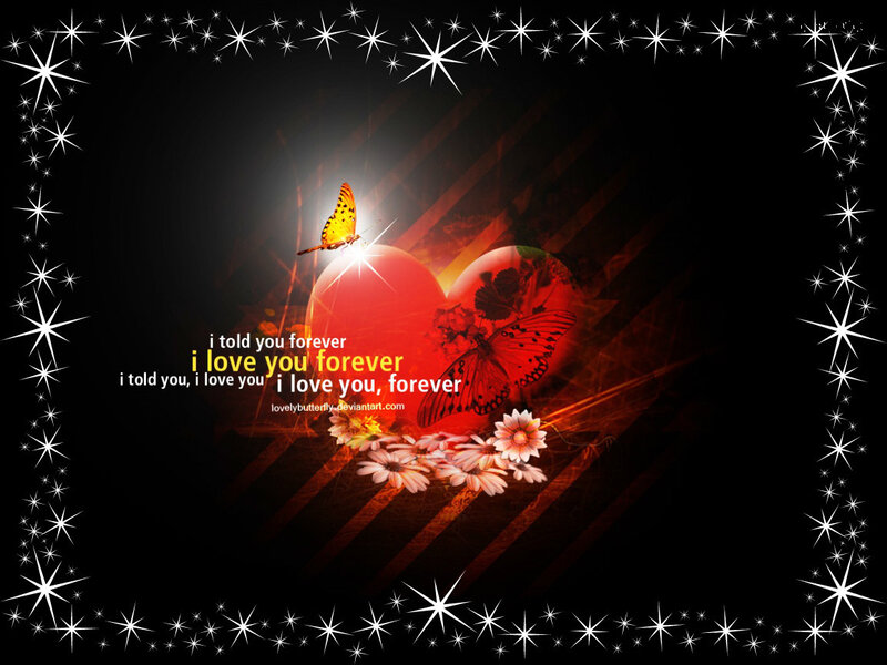 Red Heart with Butterflies