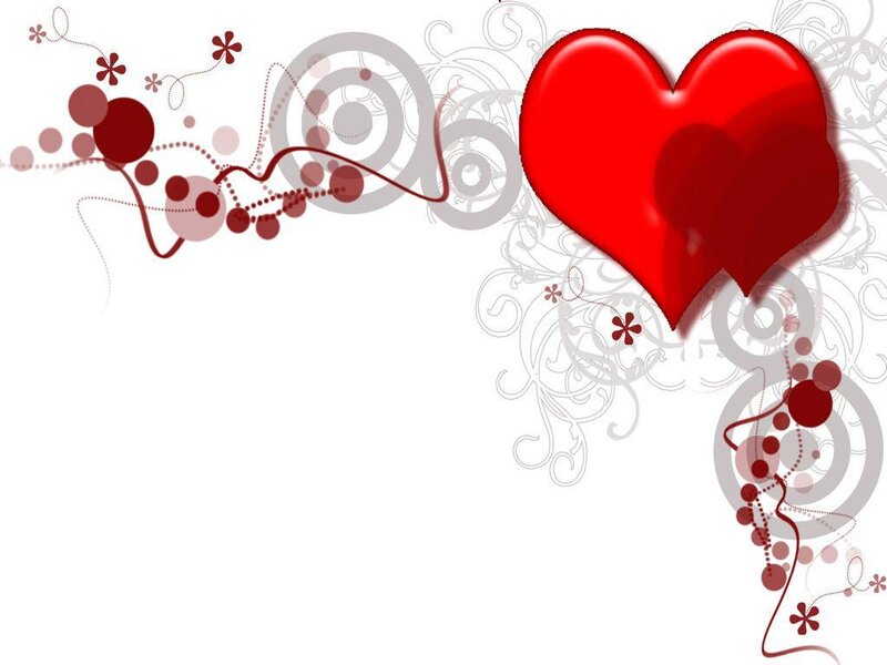 Red Heart with Floral Design — Romantic