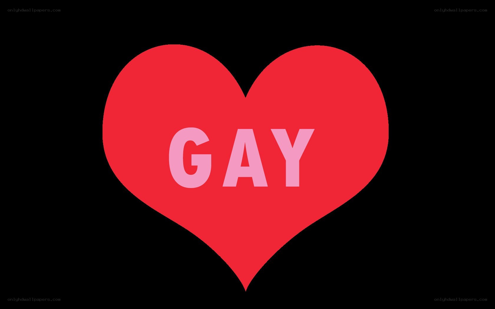 red heart with gay text
