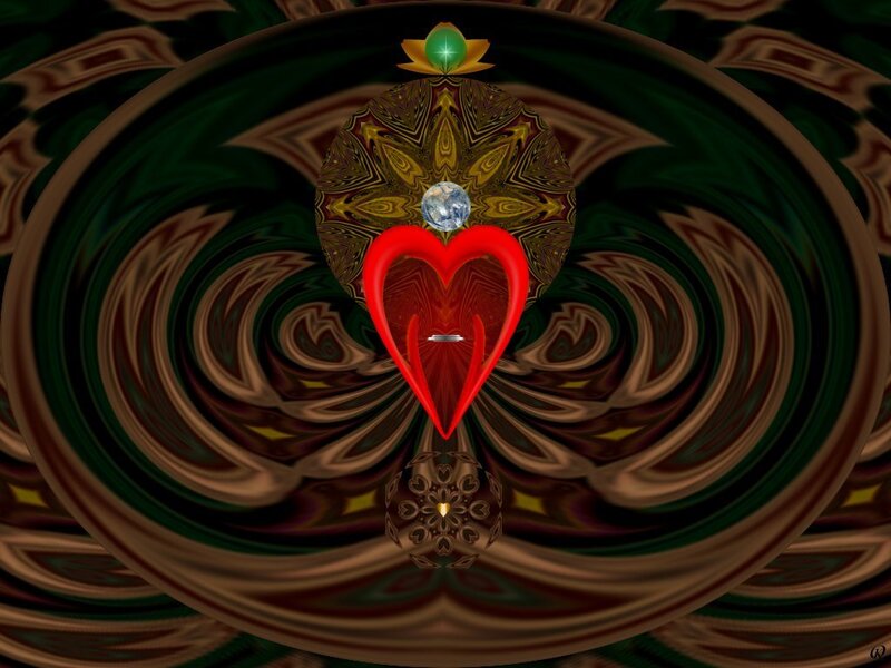 Red Heart with Globe