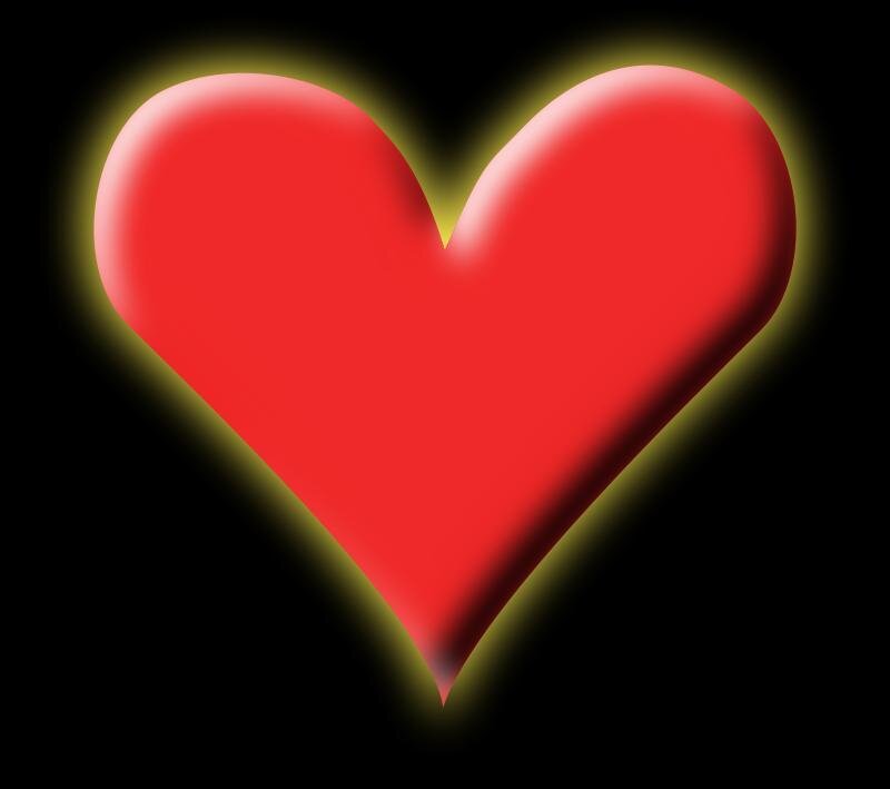 Red Heart with Glow