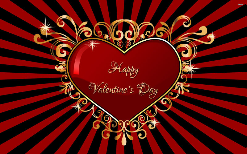 Red Heart with Gold Frame