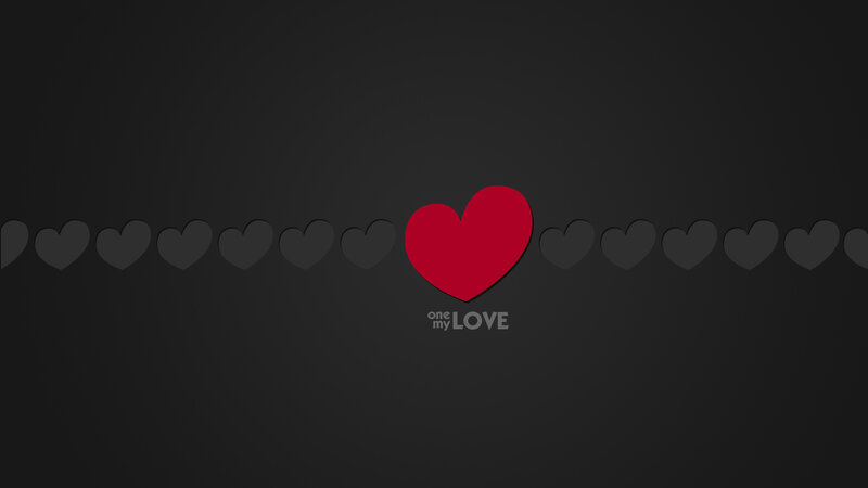 Red Heart with Gray Hearts