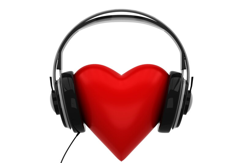 Red Heart with Headphones — Neutral