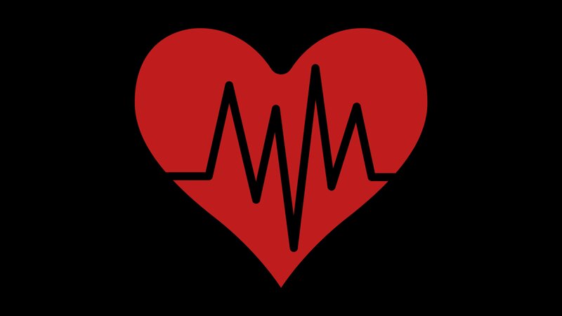 Red Heart with Heartbeat Line