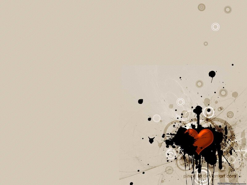 Red Heart with Ink Splatters