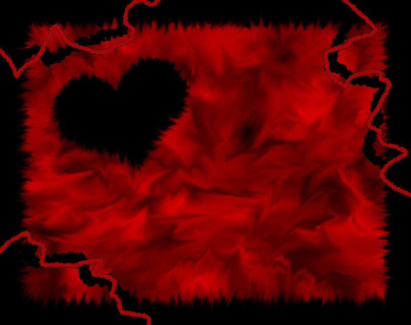 red heart with jagged edges