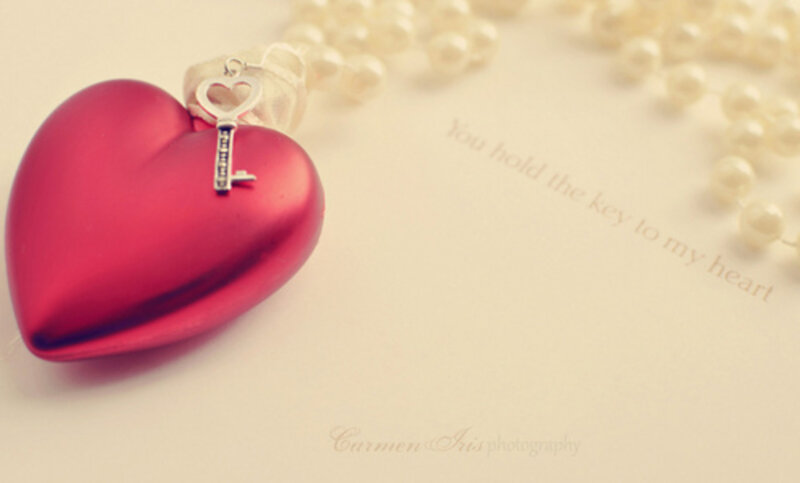 Red Heart with Key — Romantic