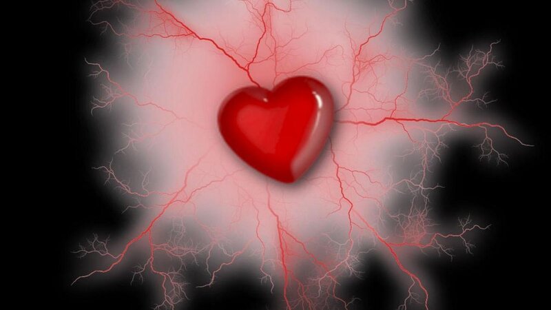 Red Heart with Lightning