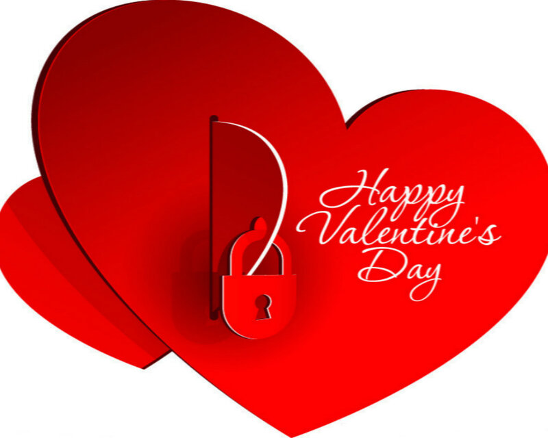 Red Heart with Padlock