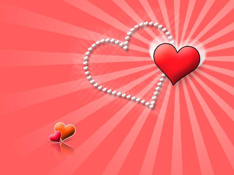 Red Heart with Pearl Outline
