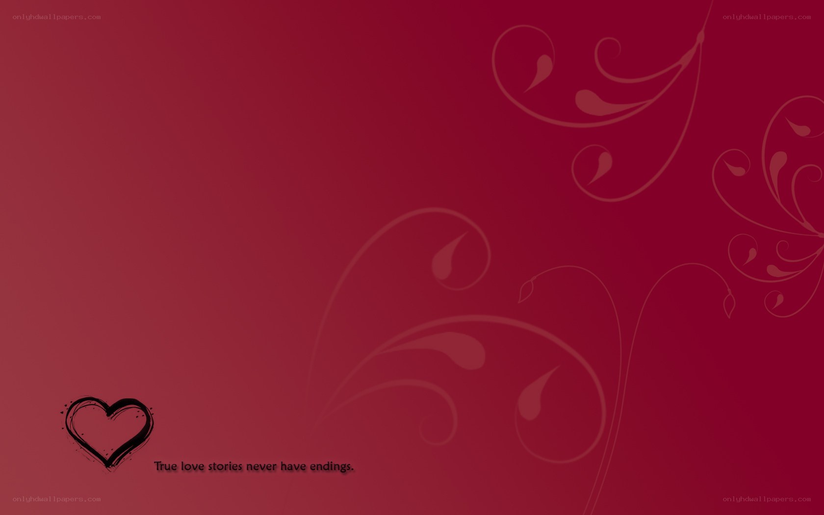 red heart with quote