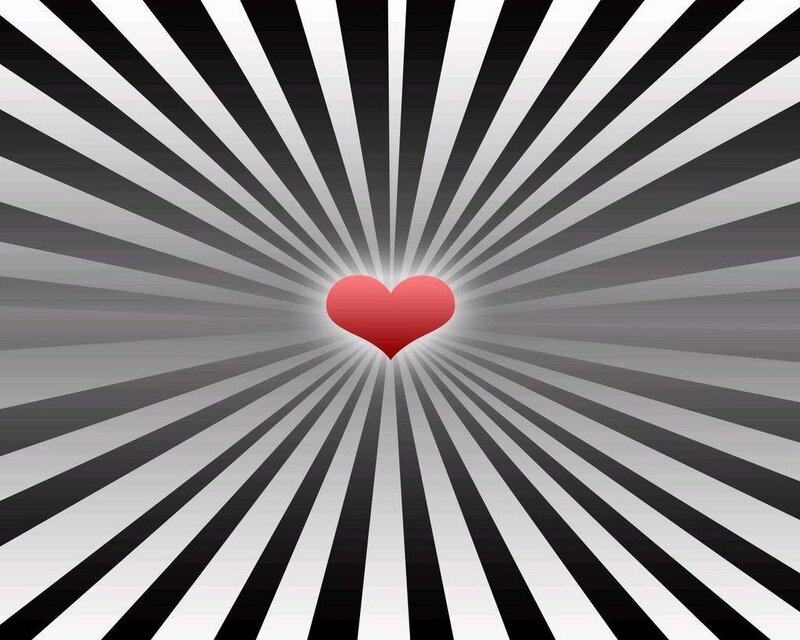 red heart with radiating stripes