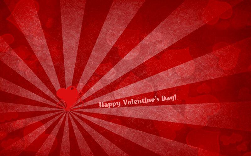 Red Heart with Rays