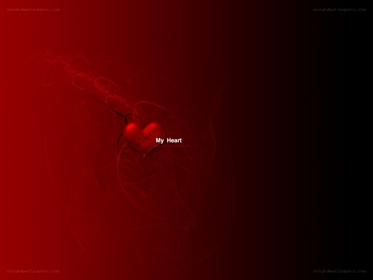 red heart with smoke
