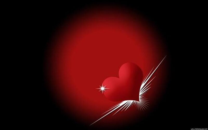 Red Heart with Spark
