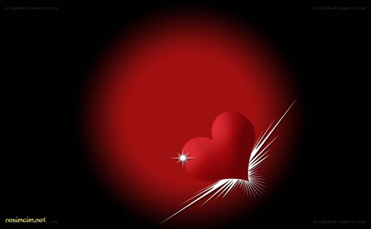 Red heart with sparkles