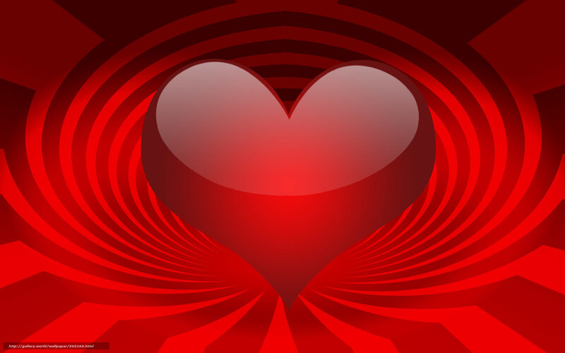Red heart with spiral background