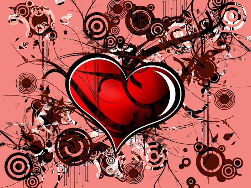 Red Heart with Swirls — Dynamic