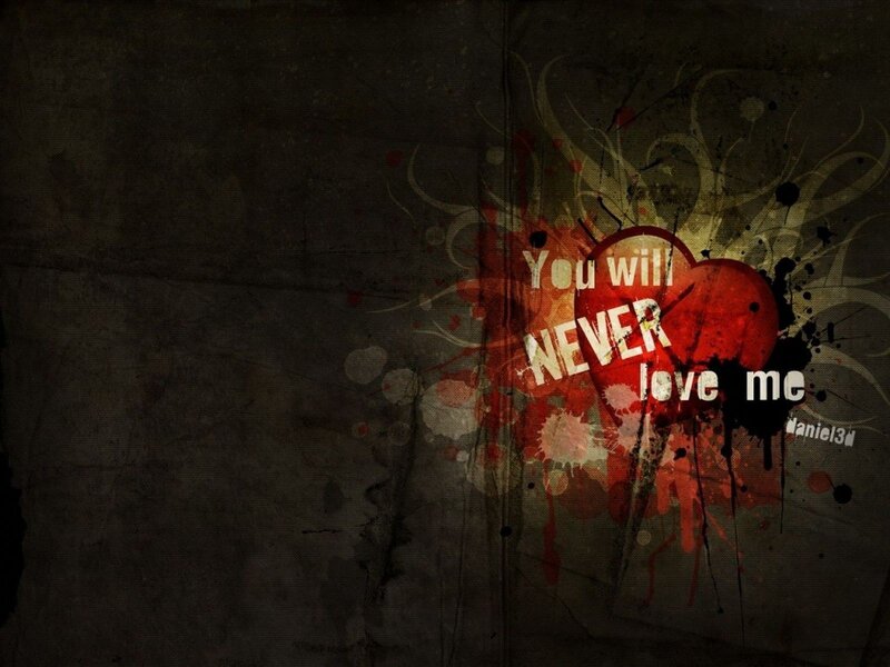 Red Heart with Text — Black, Dark