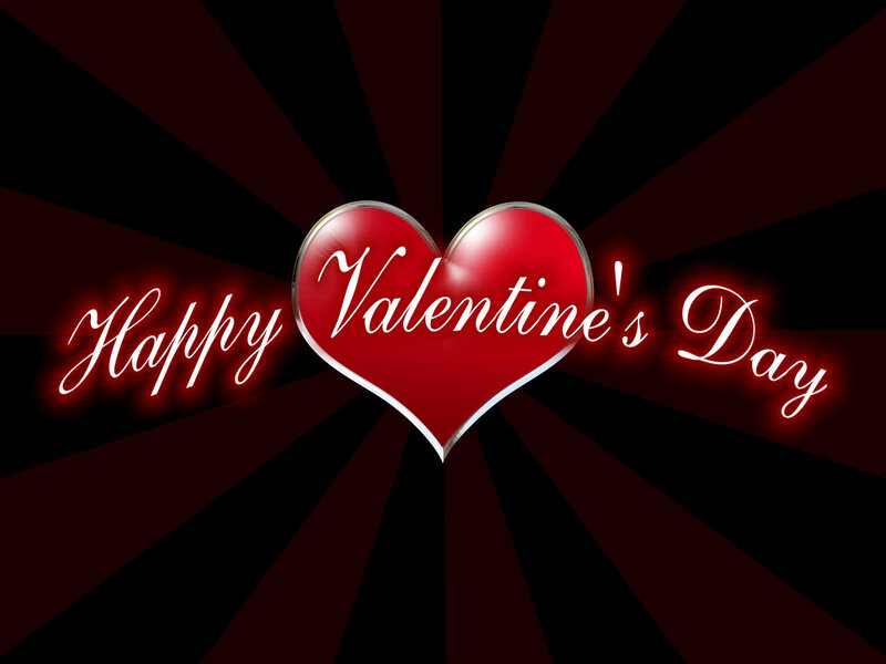 Red Heart with Text — Celebratory, Digital Art