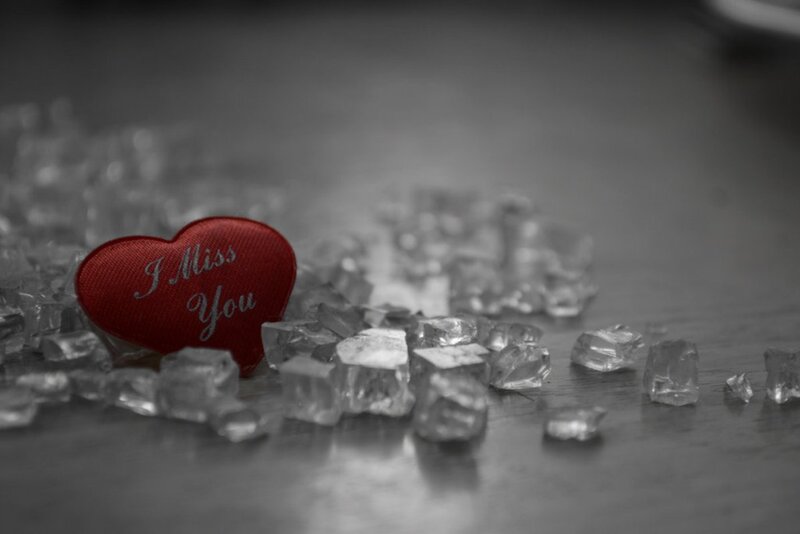 Red Heart with Text — Melancholic