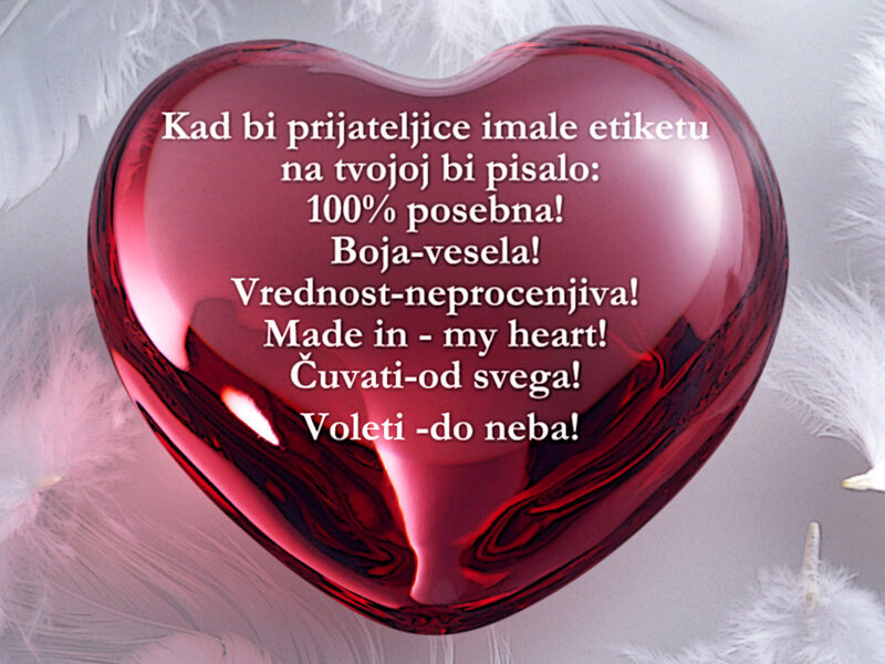 Red Heart with Text — Romantic, Photograph