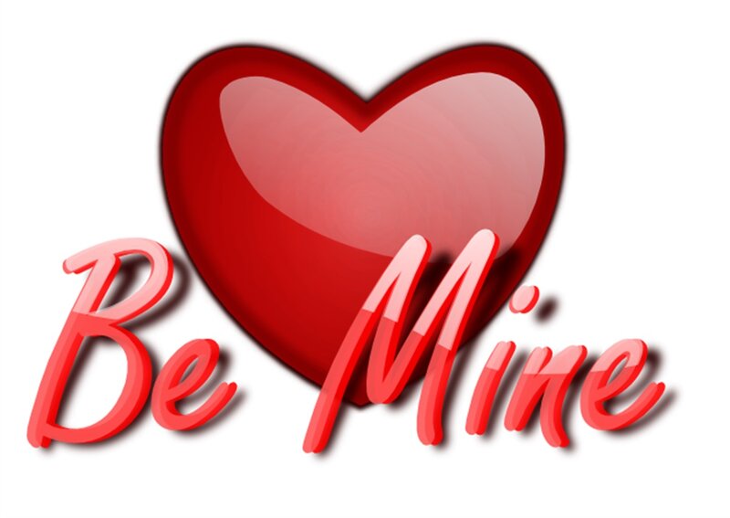 Red Heart with Text — Romantic, Vector Art