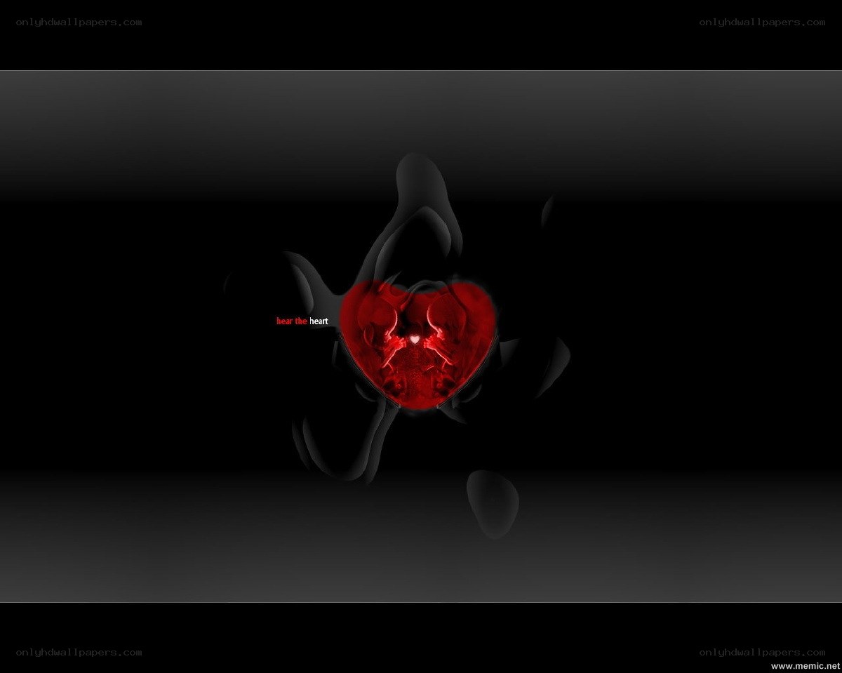 red heart with text
