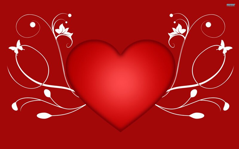 Red Heart with Vines — Romantic