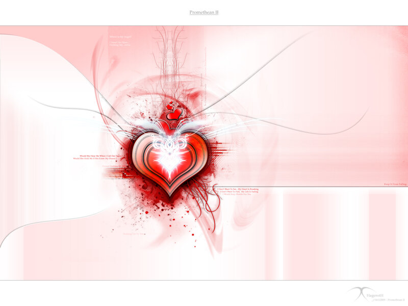 Red heart with wings and text