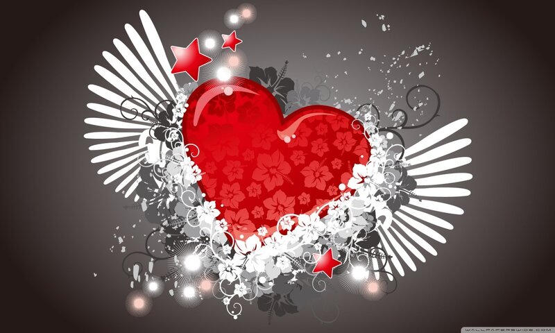 Red Heart with Wings — Festive