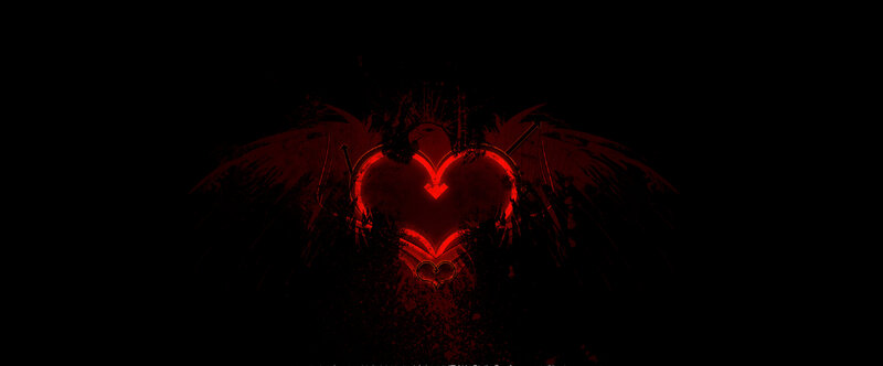 red heart with wings