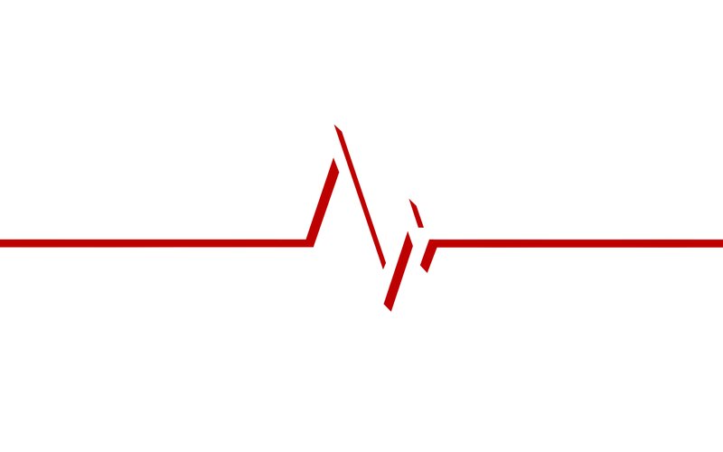 Red Heartbeat Line — Neutral, Vector Art