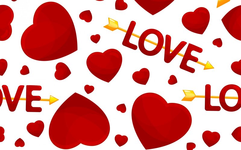 Red Hearts and Arrows