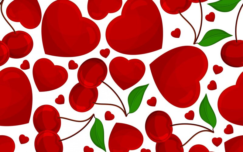 Red Hearts and Cherries