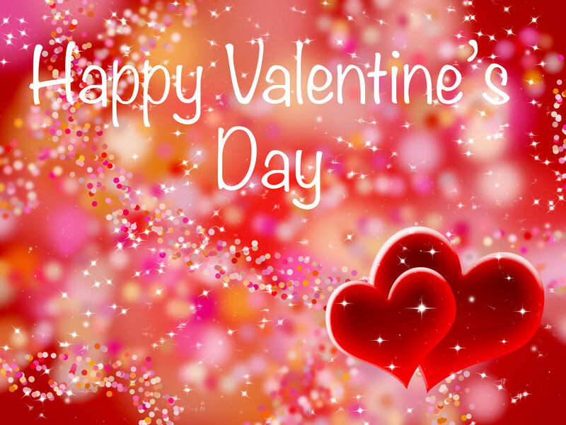 Red Hearts and Confetti