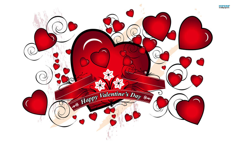 Red Hearts and Flowers — Festive