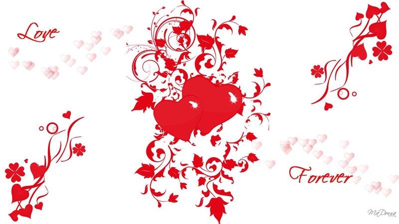red hearts and love design