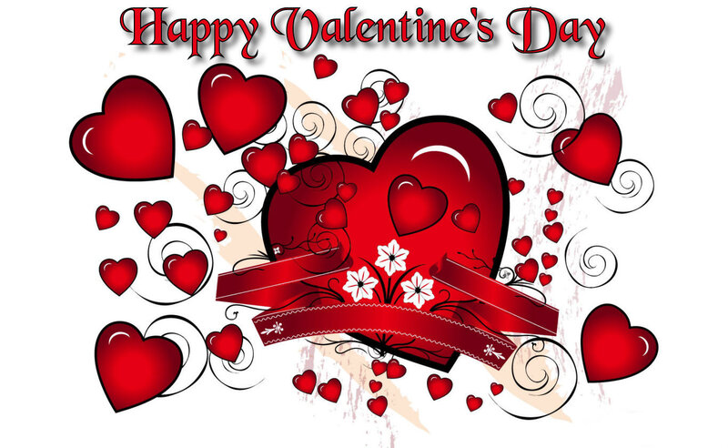 Red Hearts and Ribbons — Festive