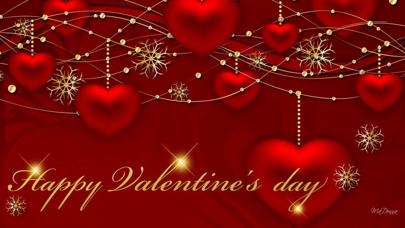 Red Hearts and Snowflakes