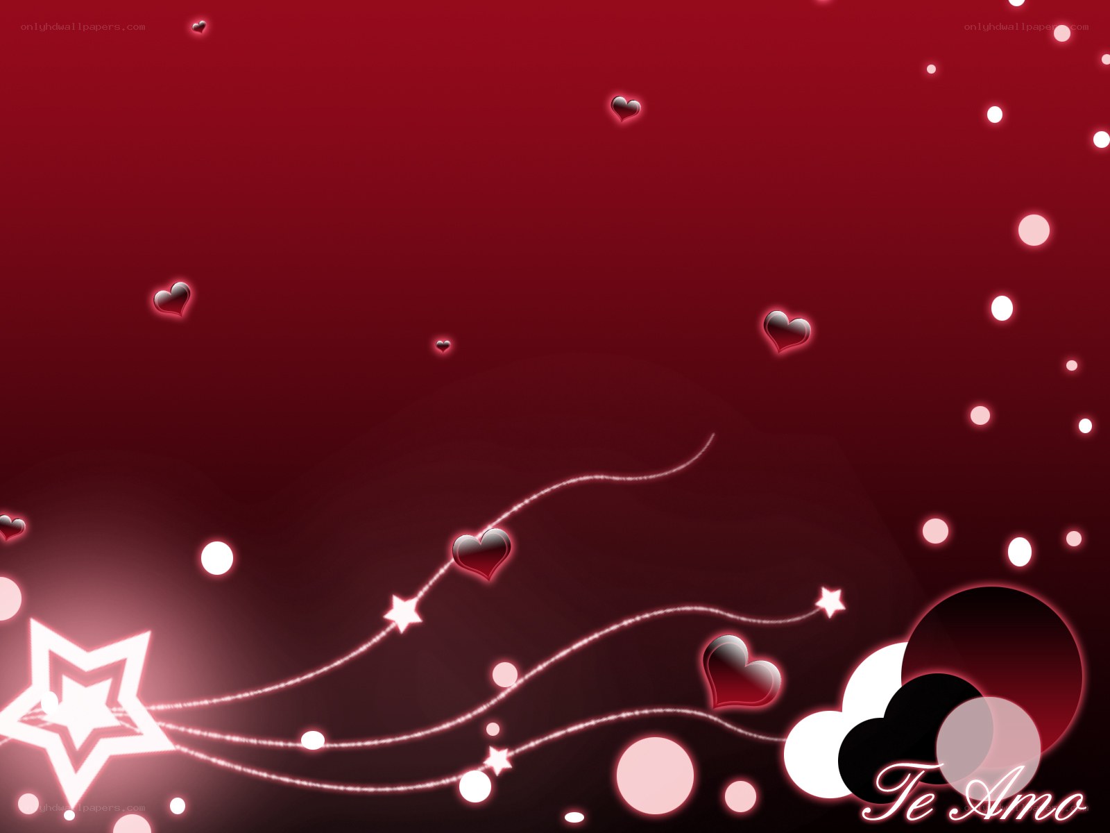 red hearts and stars background