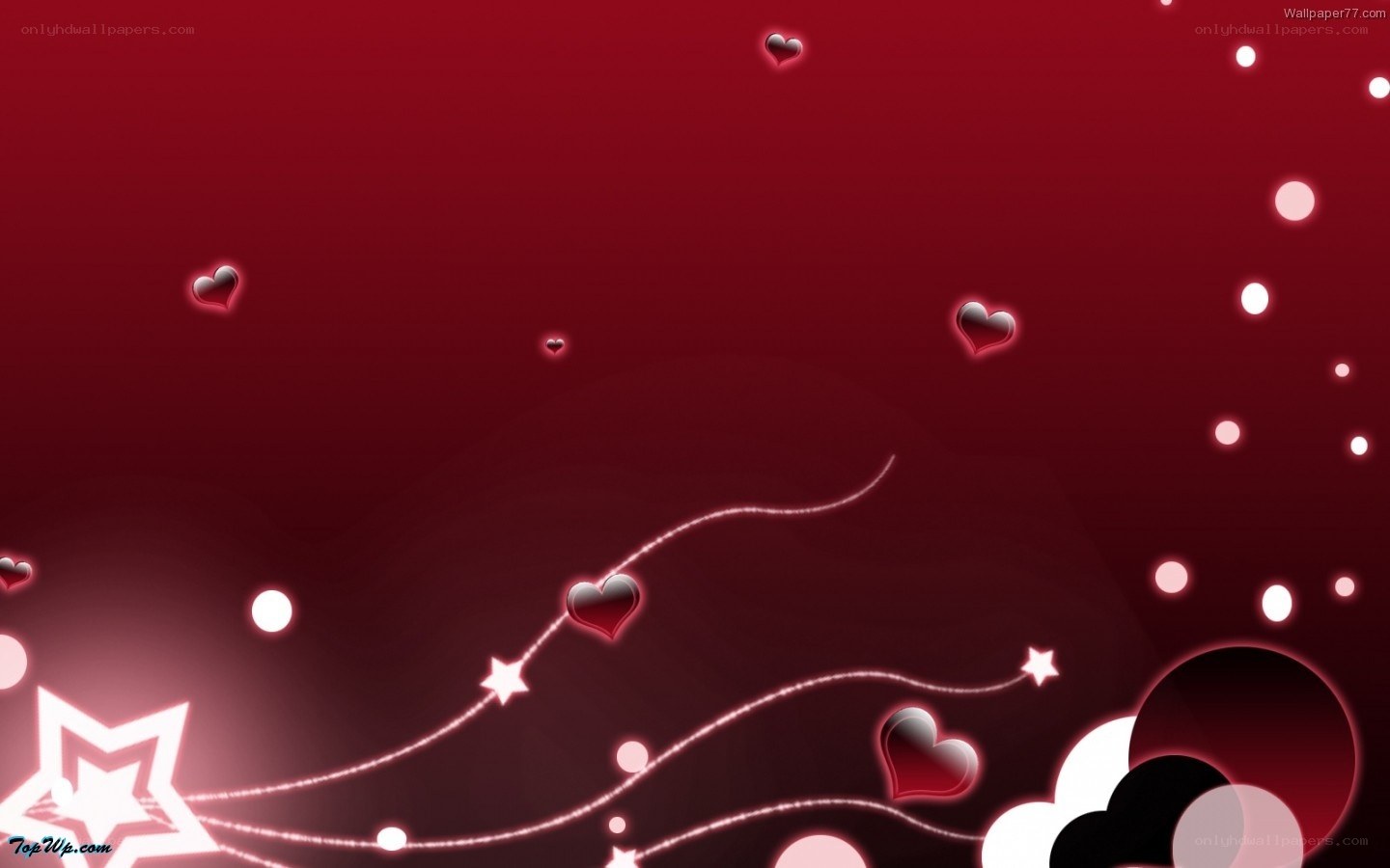 red hearts and stars wallpaper