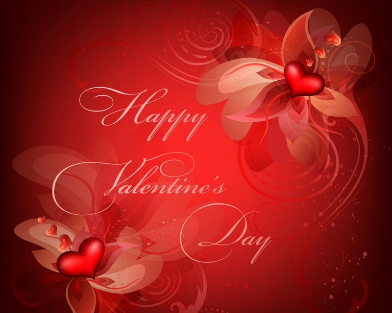 Red Hearts and Swirls — Romantic