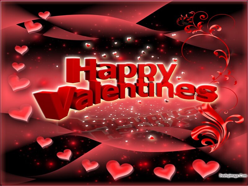 Red Hearts and Text