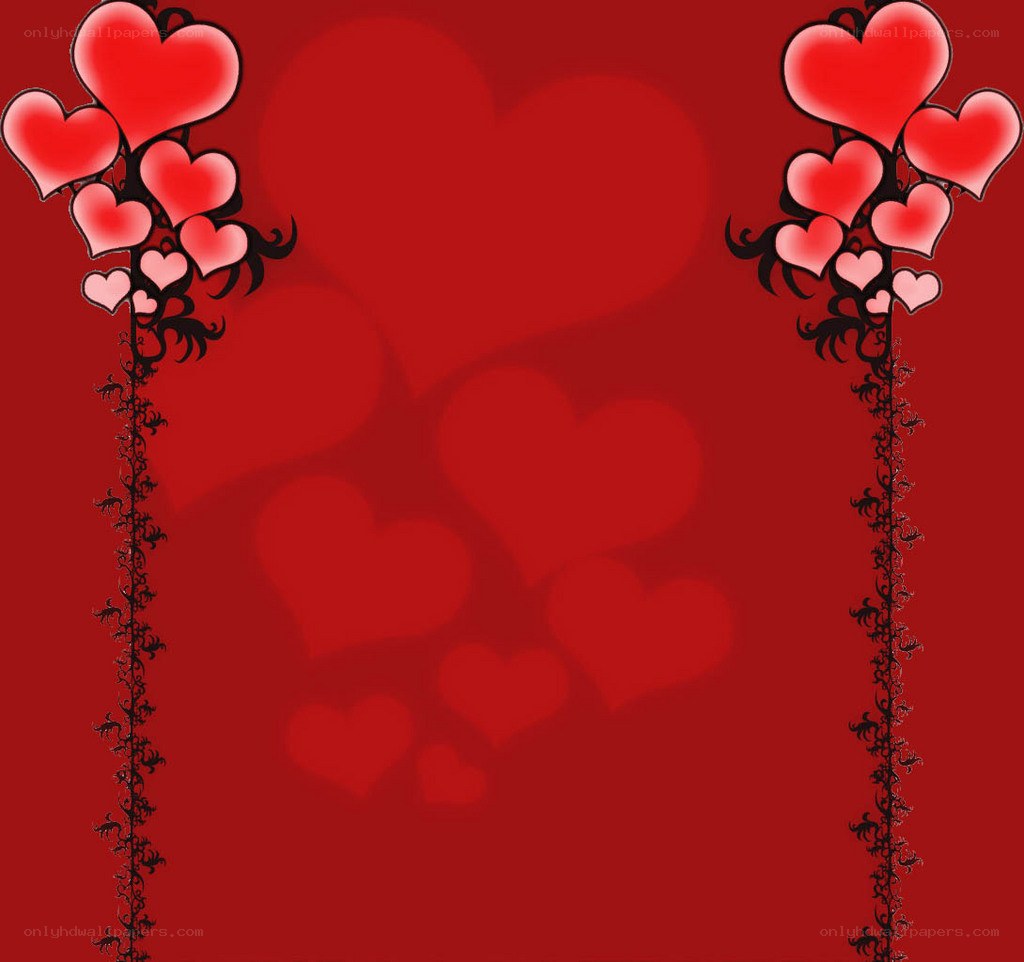 red hearts background