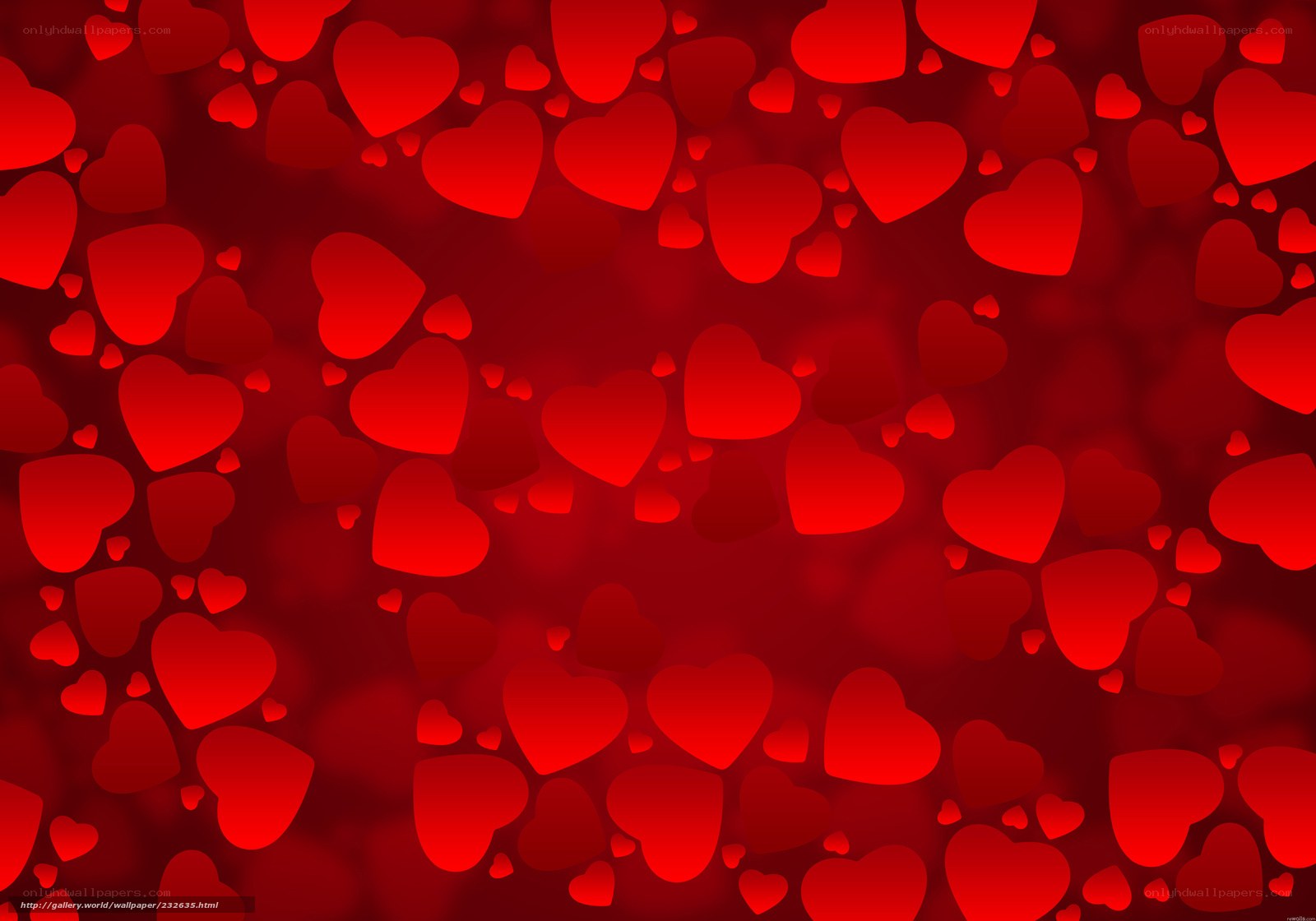 red hearts background