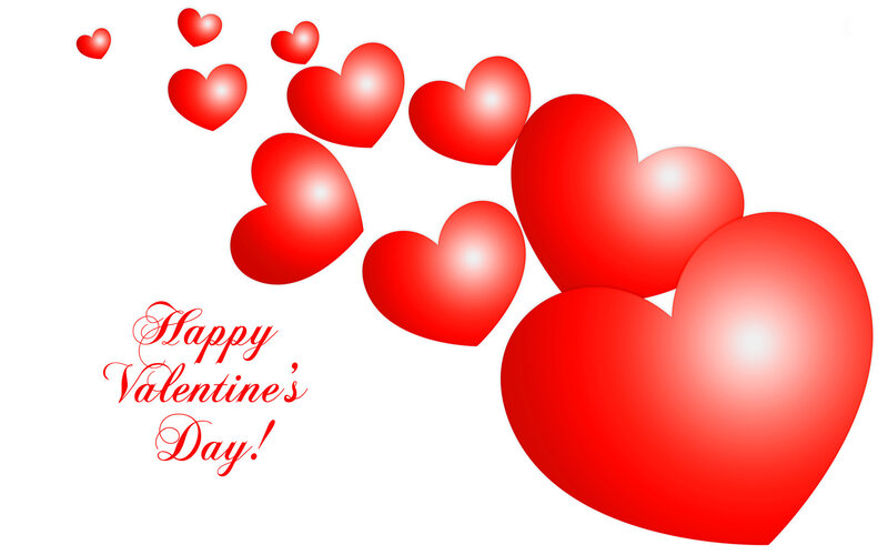 Red Hearts Floating — Celebratory